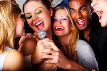 Karaoke singers