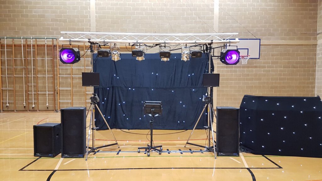 Gold Karaoke-Disco Rig (black) for School Prom