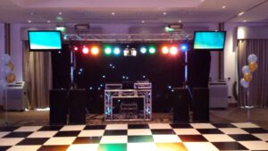 Platinum Karaoke-Disco (black) with "checkered" dance floor